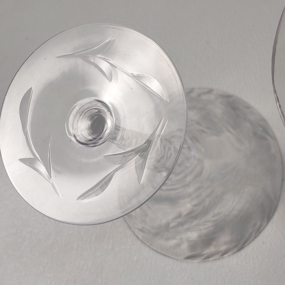 4pc Fostoria Nairn Champagne Sherbet Clear Crystal Stem Crystal wine glasses - Picture 13 of 14